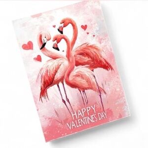 New Valentines Day Pink Flamingo Garden Flag #347